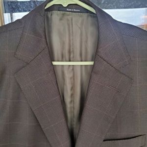 TINDARI ERMENEGILDO ZEGNA MENS BROWN 100 WOOL SPORT COAT JACKET SIZE 54 EU 44 US